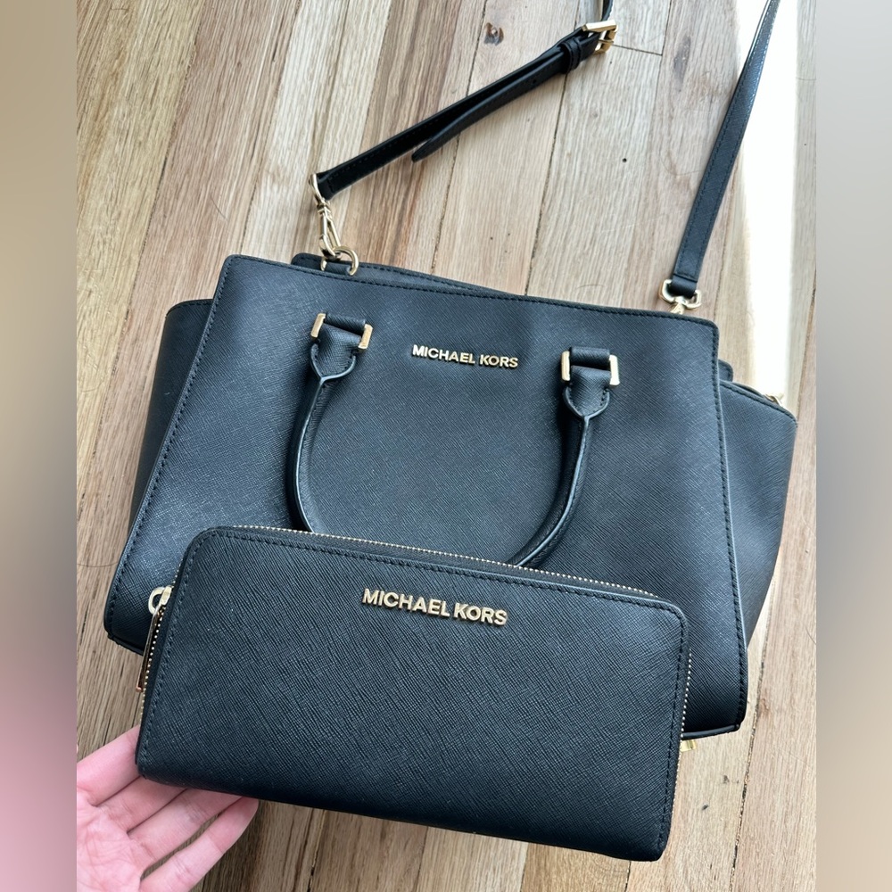 Micheal Kors Selma Bag and Wallet Combo
